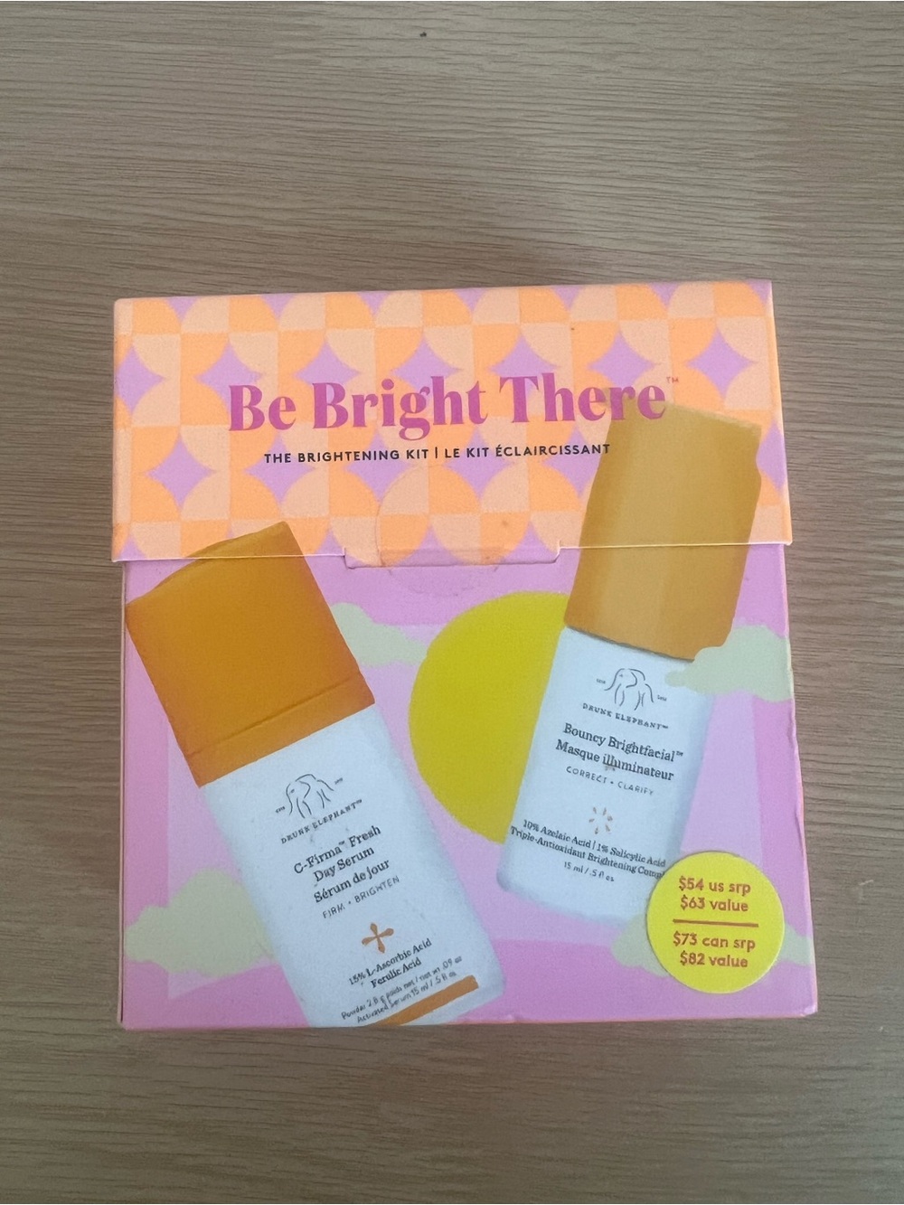 NWT Drunk Elephant Be Bright There the Brightening Kit